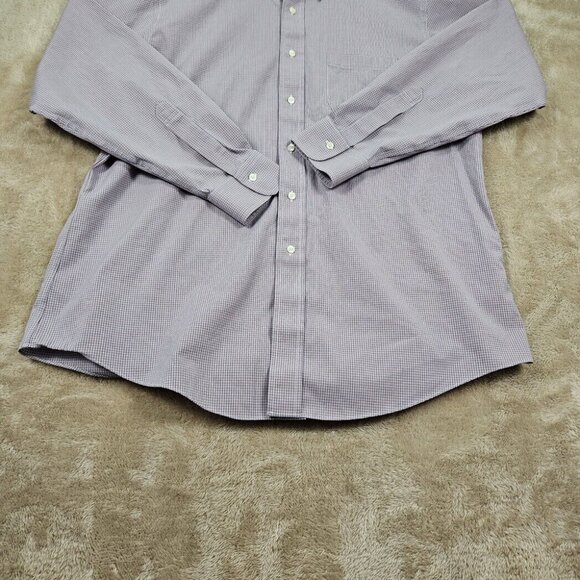 Brooks Brothers Regent Non-Iron Supima Button Up Plaid Shirt Men's Sz 16.5-34 - Picture 3 of 10